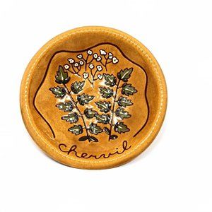 The Earthen Vessel Pottery Trinket Dish Chervil‎ 5” 1988 Signed Hawkins, Asner